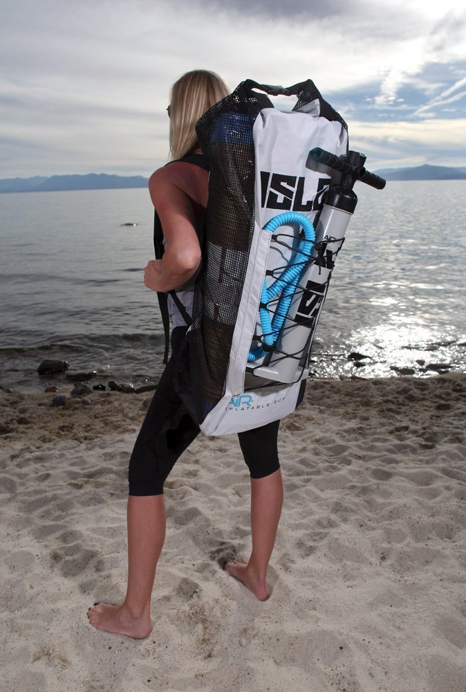 Carrying an inflatable paddle board is easy