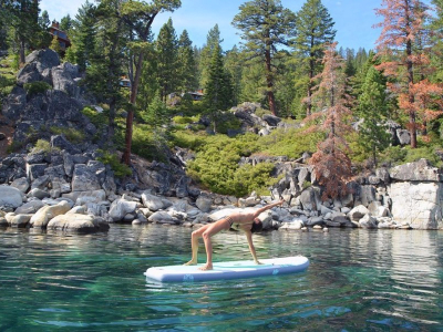 SUP Yoga on a lake